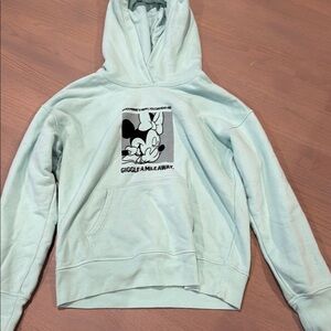 Disney Green Graphic Hooded Sweatshirt